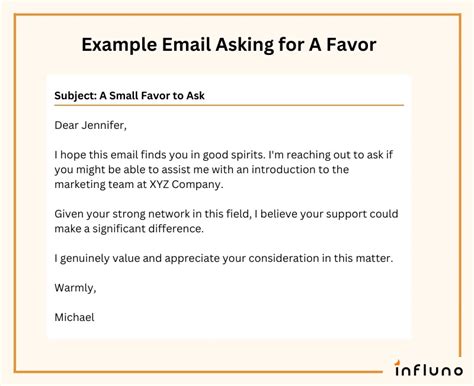 how to ask for a favor in an email