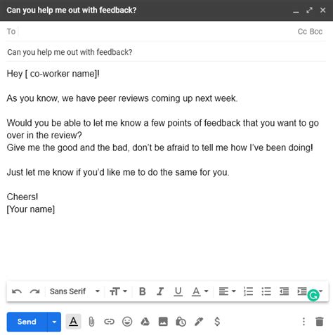 how to ask for feedback and comments in email