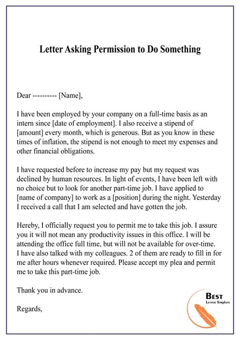 how to ask for permission from work