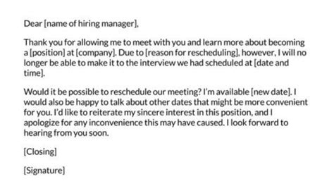 how to ask for reschedule interview example