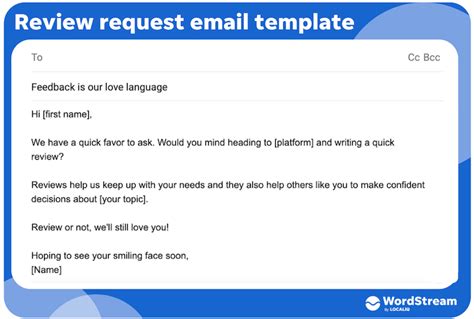 how to ask for reviews in email