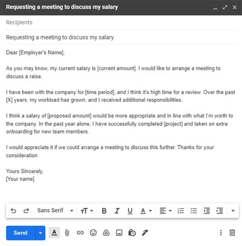 how to ask for salary range in email