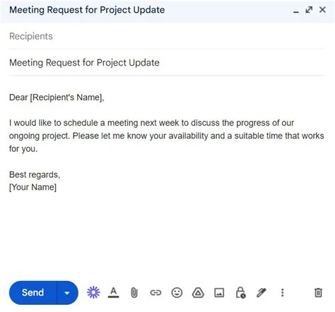 how to ask for someone's availability in email