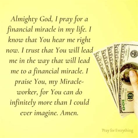 how to ask god for financial blessings