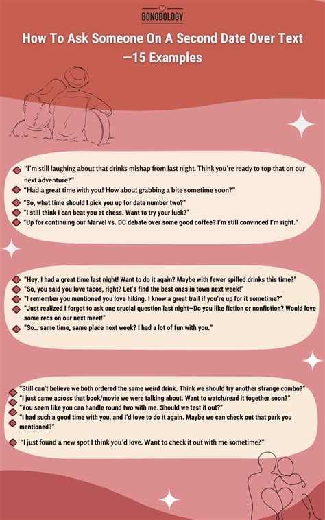 how to ask someone on a second date over text examples