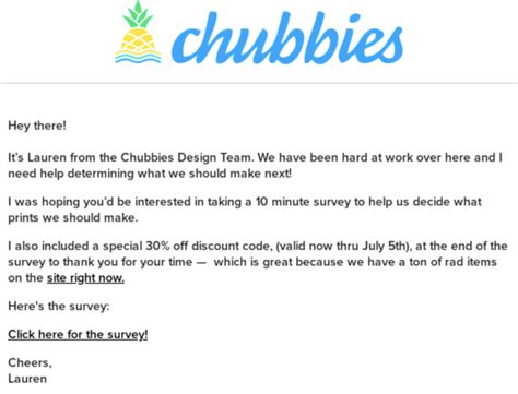 how to ask someone to take a survey via email example