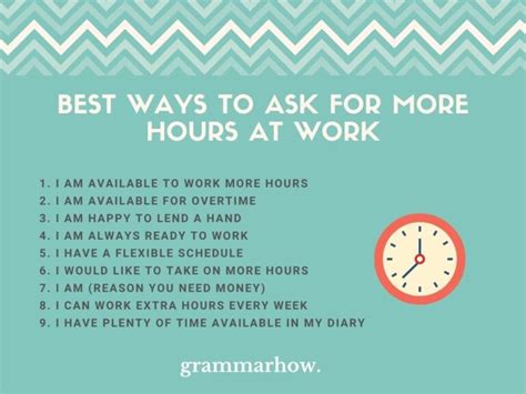 How To Ask To Work More Hours