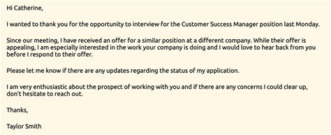 how to ask update of interview sample