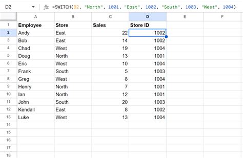 how to assign values in google sheets