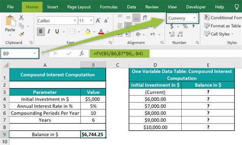 Assign Variables in Excel