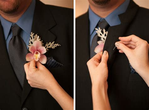 how to attach a boutonniere