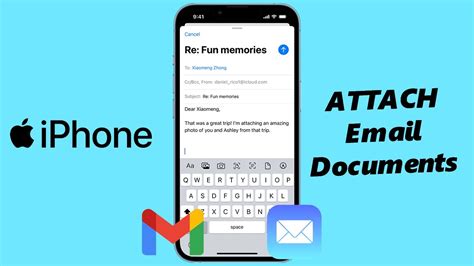 how to attach a document to an email on iphone