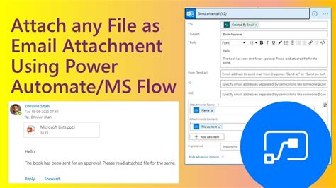 how to attach a file to an email power automate