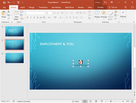 how to attach a pdf file to a powerpoint presentation