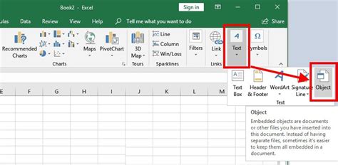 how to attach a pdf file to an excel document