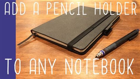 how to attach a pencil to a notebook