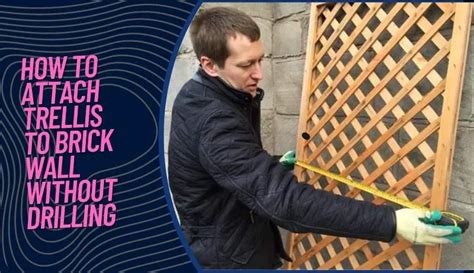how to attach a trellis to brick