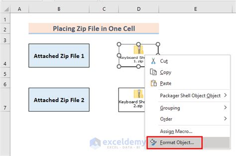 How To Attach A Zip File Into Excel