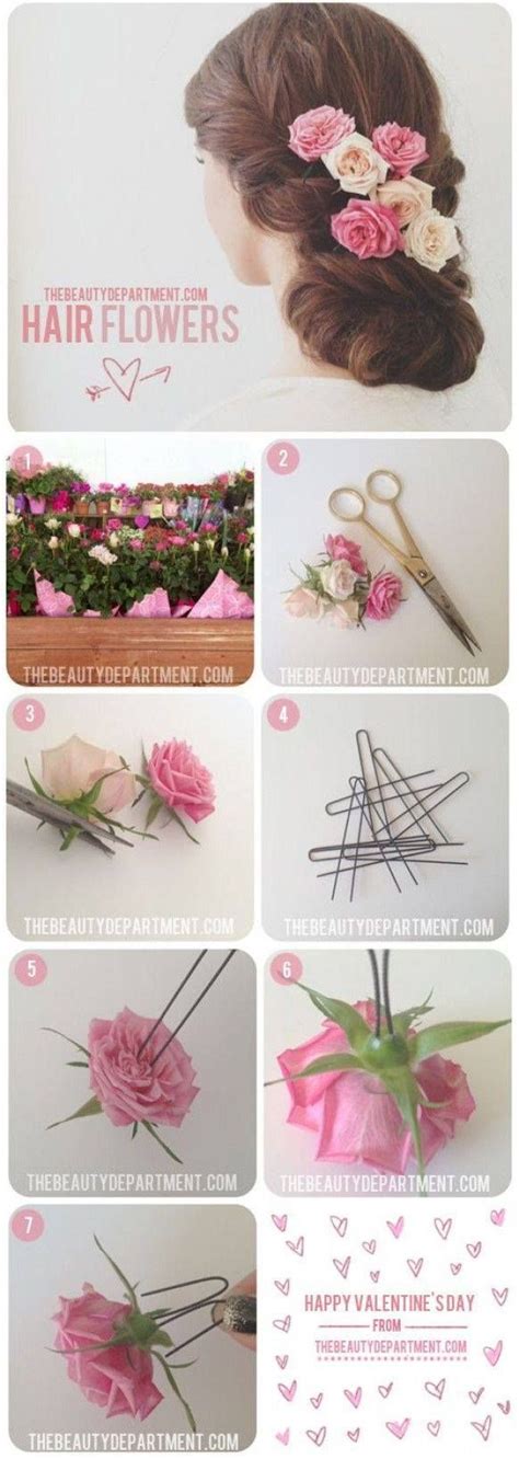  79 Stylish And Chic How To Attach Flowers To Hair Clips For Long Hair