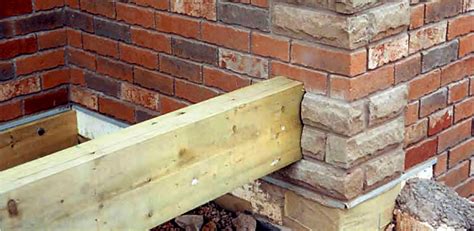 how to attach header to brick wall