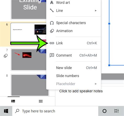 how to attach link to picture on google slides