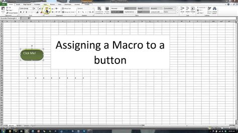 how to attach macro to button in excel