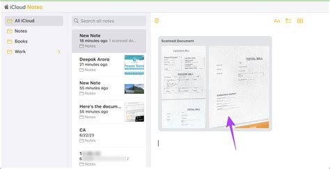 how to attach scanned document from notes to email on iphone