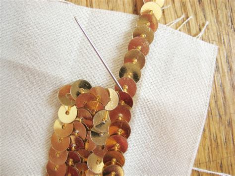 how to attach sequins to fabric with glue