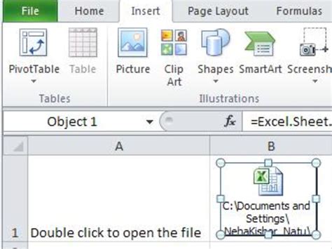 how to attach text file in excel cell