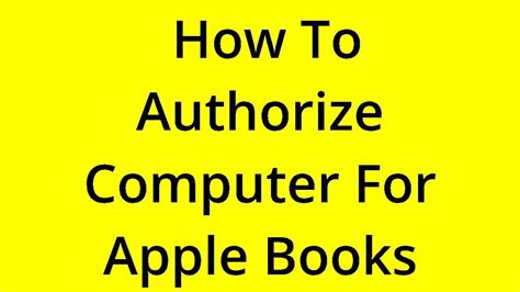 how to authorize computer for books