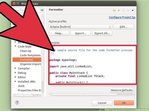 how to auto format code in eclipse