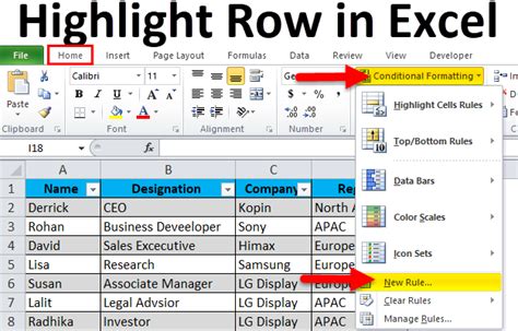 how to auto highlight a word in excel