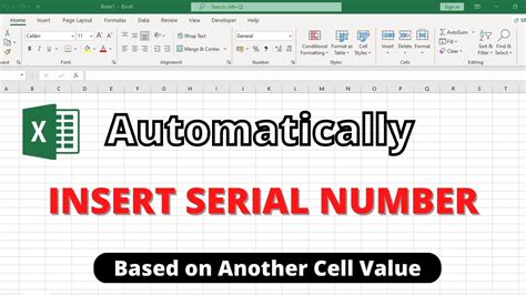 how to auto number in excel based on another cell