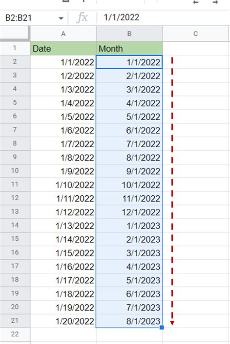 how to autofill dates in google sheets