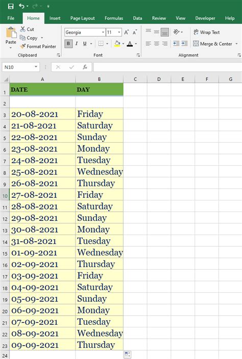 how to autofill text in excel