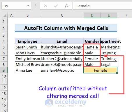 how to autofit merged cells in excel vba