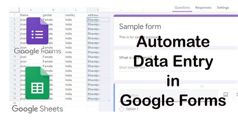 how to automate data entry in google forms