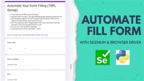 how to automate google forms with python