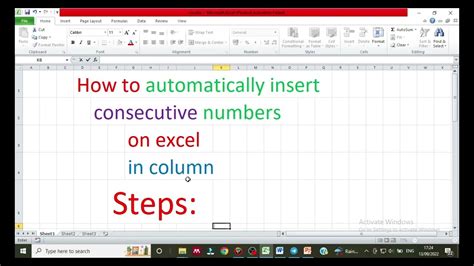 how to automatically add consecutive numbers in excel