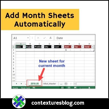 how to automatically add month in excel