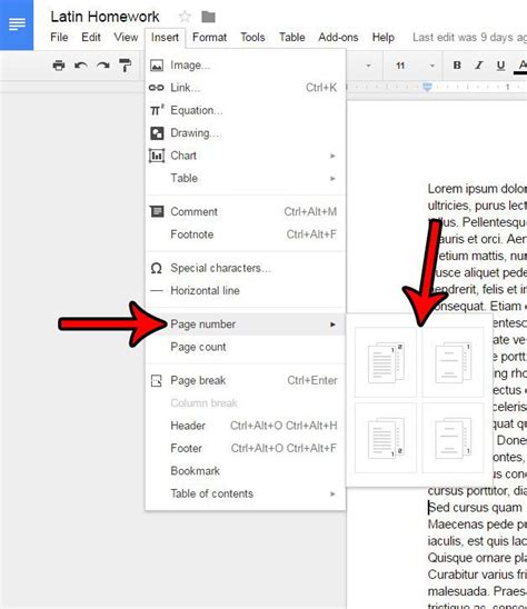 how to automatically add numbers in google docs