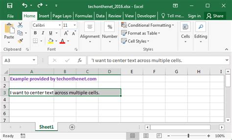 how to automatically center text in excel