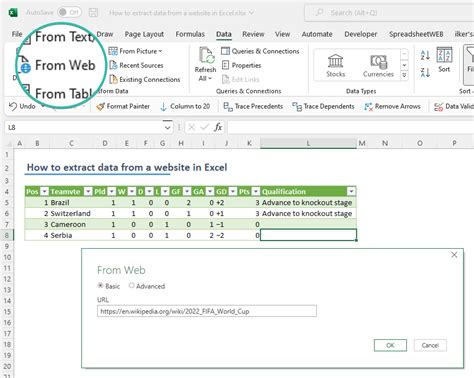 how to automatically extract data from website into excel