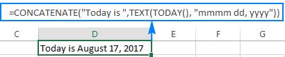 how to automatically have today's date in excel