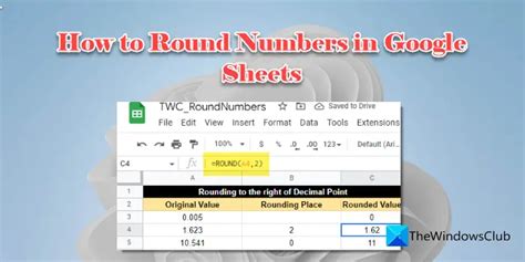 How To Automatically Round Numbers In Google Sheets