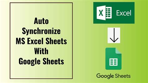 how to automatically sync google sheets with excel