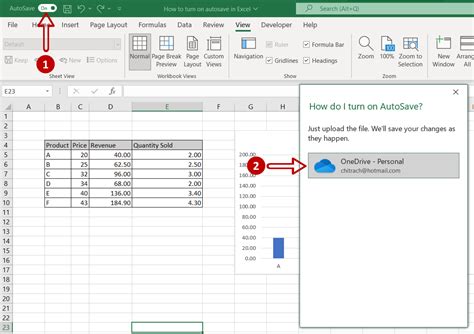 how to automatically turn on autosave in excel