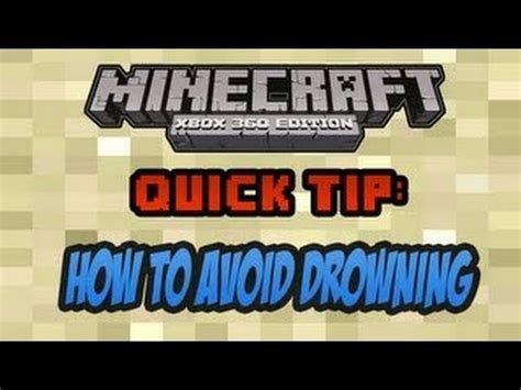 How To Avoid Drowning In Minecraft