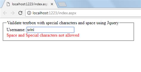 how to avoid entering special characters in textbox javascript