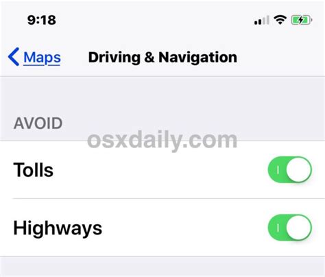 how to avoid highways on apple map